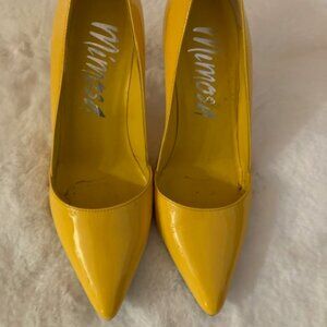 Mimosa Rare Yellow Patent Leather High Heel Pumps (Pre-Owned)